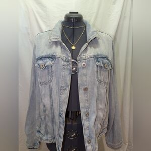 Light wash soft denim jacket